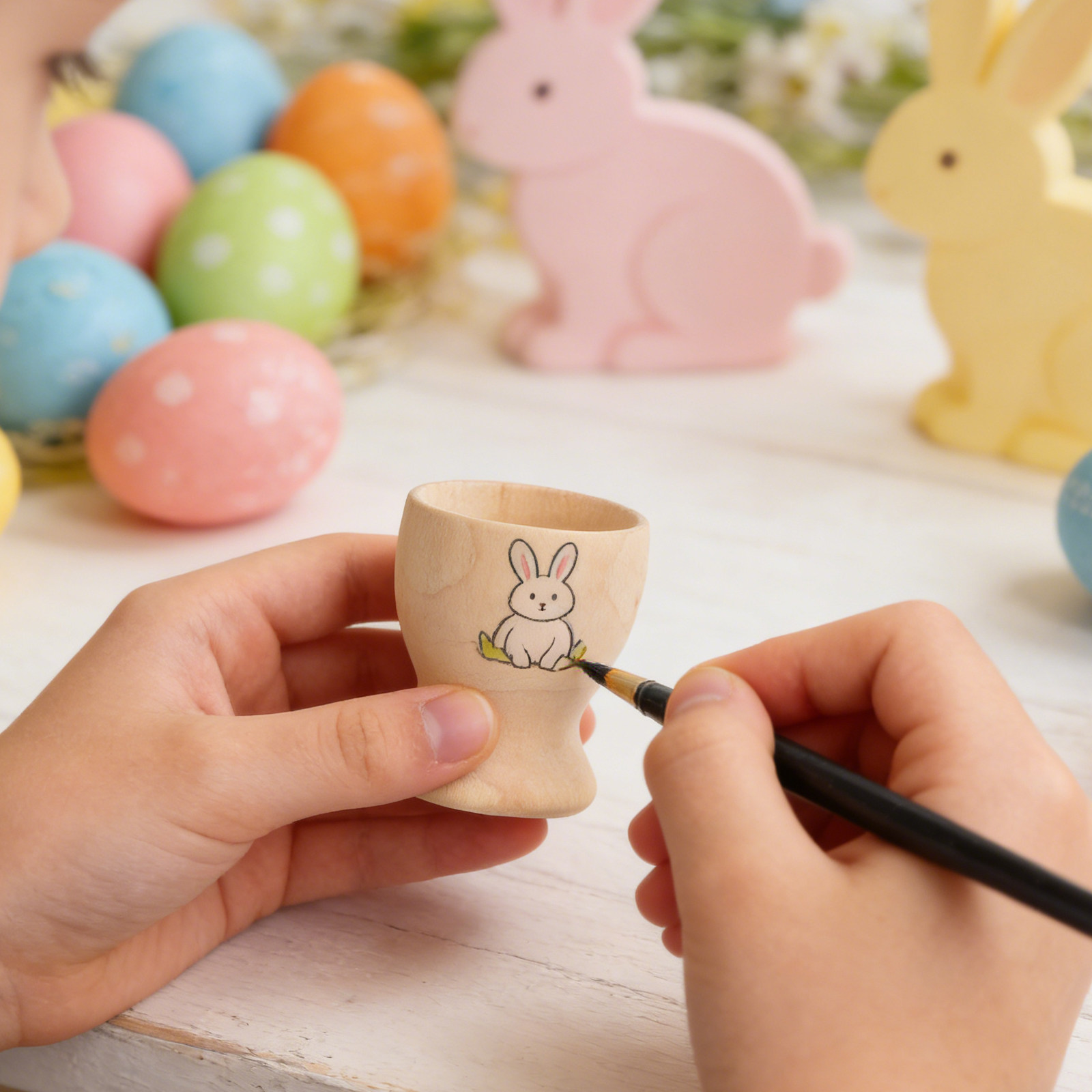 Art Craft Activities For Preschoolers - ที่วางไข่ไม้เปล่า 12 ชิ้น รูปทรงถ้วย สำหรับตกแต่งลายกราฟฟิตี้ งานฝีมือ