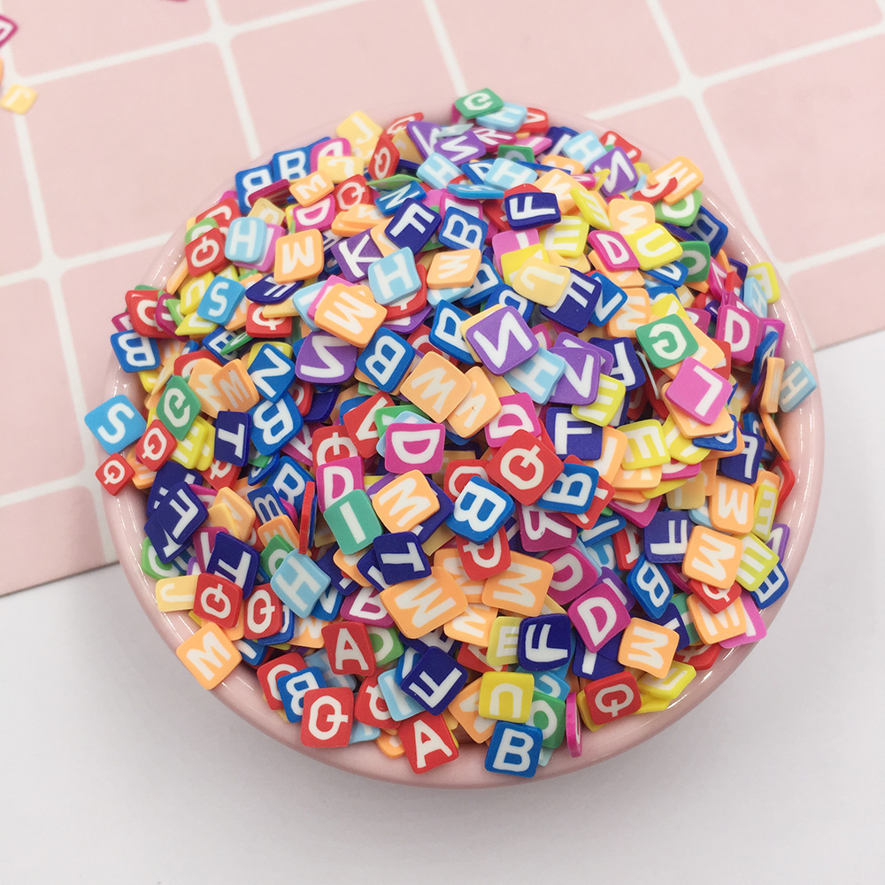 Letter S Art Craft - 50 กรัม/ล็อต 5 มม.ตัวอักษรSlice Polymer Clay