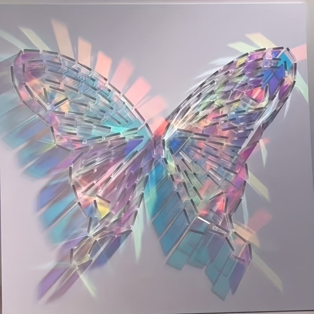 Art Craft Activity - กระเบื้องอะคริลิคสะท้อนแสงสีรุ้ง ขนาด 30x30 มม. รูปทรงสี่เหลี่ยม สำหรับงาน