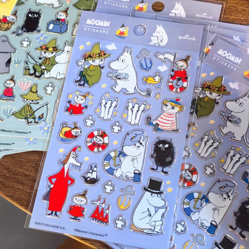 Art Craft Activity - มูมินการ์ตูนสติกเกอร์ตกแต่ง DIY อุปกรณ์งานฝีมือสำหรับสมุดบันทึกโทรศัพท์แล็ปท็อปสมุดภาพตกแต่งน่ารักสติกเกอร์รูปลอก