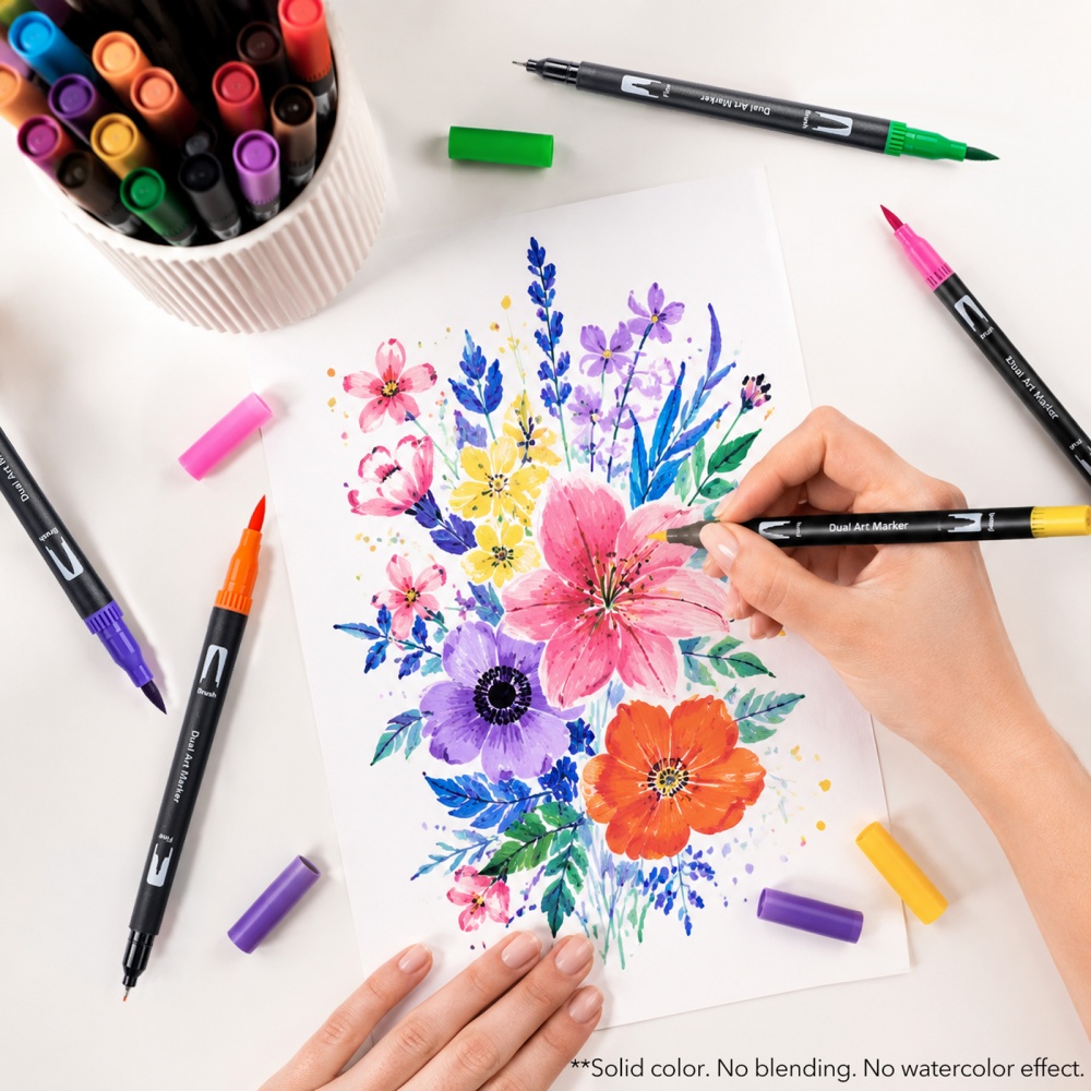 ปากกาสีน้ำแบบหัวคู่ 1 ชุด พร้อ - Art Craft Journals บทวิจารณ์และราคา
