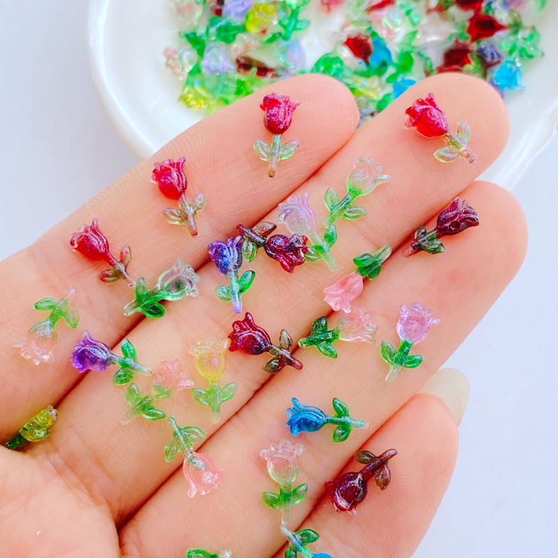 100ชิ้นกลิตเตอร์เรซิ่นขนาดเล็ก - Art Craft Rose บทวิจารณ์และราคา