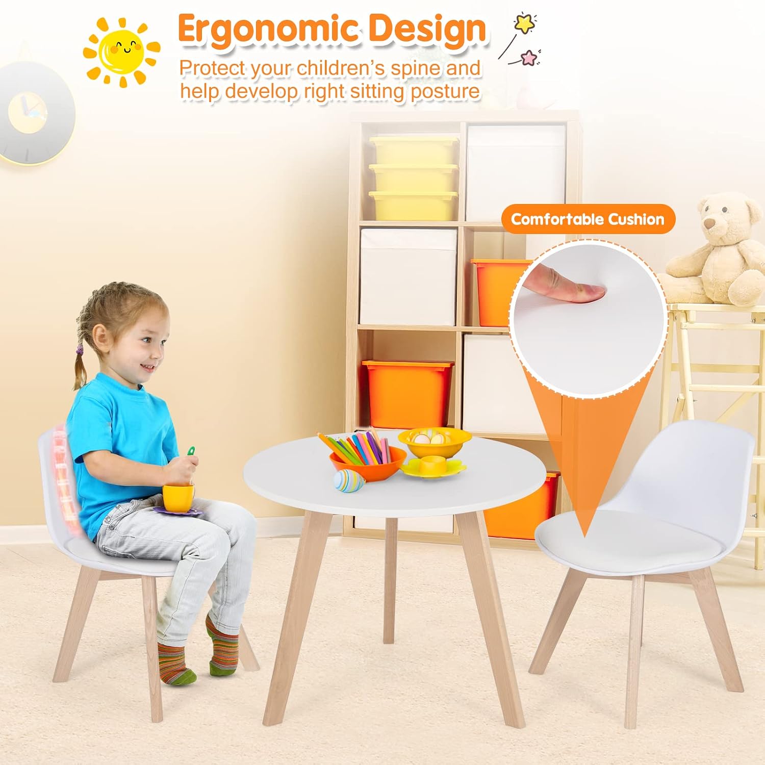 ชุดโต๊ะและเก้าอี้เด็ก 3 ชิ้น โ - Art Craft Activities For Preschoolers บทวิจารณ์และราคา