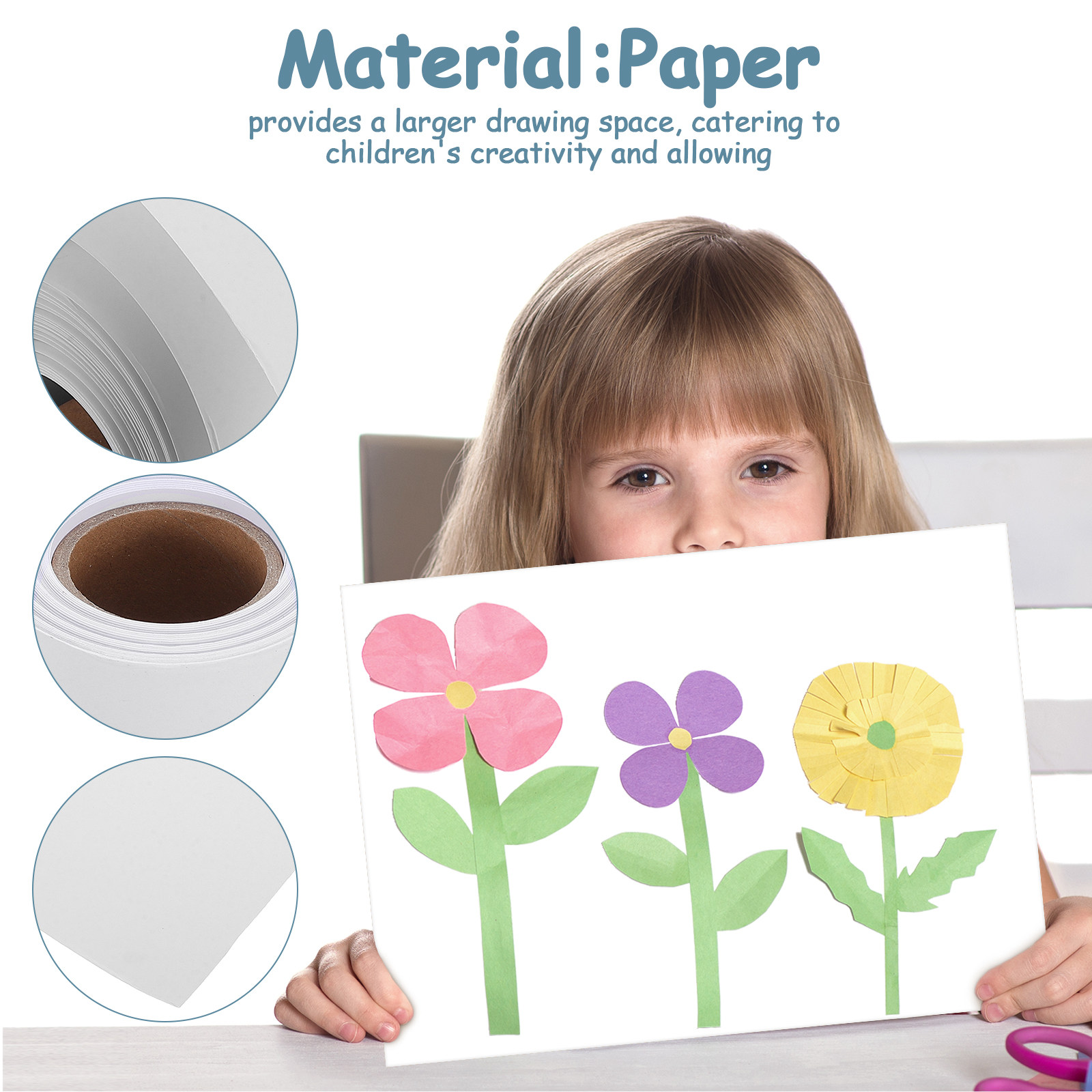 ม้วนกระดาษการ์ดสีขาวขนาดยาวพิเ - Art Craft Activities For Preschoolers บทวิจารณ์และราคา